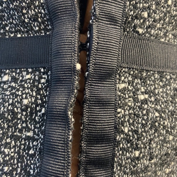 Arden B Tweed Jacket Size Large Two Front Pockets Light Jacket Fall Black White - Picture 4 of 14